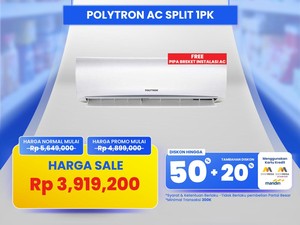 Beli AC Split 1 PK di Transmart Full Day Sale Diskon Rp 1,7 Jutaan