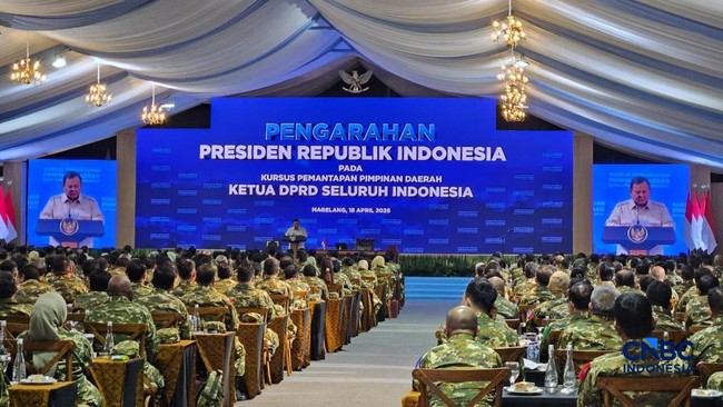 Prabowo Beri Arahan Tertutup ke Seluruh Ketua DPRD RI di Magelang