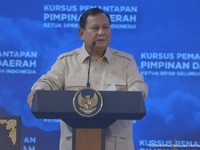 Presiden Prabowo Subianto menyampaikan arahan kepada Ketua DPRD di Seluruh Indonesia yang bertempat di Magelang, Sabtu (18/4/2026). (Tangkapan Layar Youtube/Sekretariat Presiden)