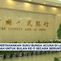 China Tahan Suku Bunga Acuan di Level Terendah 11 Bulan