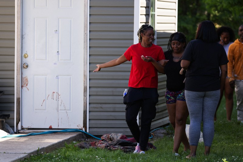 Kepolisian Louisiana menembak mati pelaku penembakan yang menewaskan delapan anak-anak di Amerika Serikat, Minggu (19/4/2026). (REUTERS/Kevin Bartram)