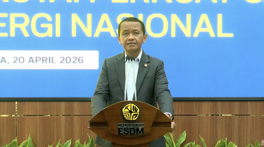 Konferensi Pers Penemuan Gas Raksasa di Kutai Perkuat Cadangan Energi Nasional, Senin (20/4/2026). (Tangkapan layar ESDM)
