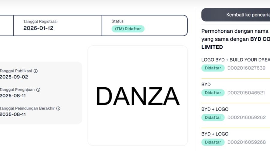 Nama Denza di RI Akan Diganti Jadi Danza? Ini Kata BYD