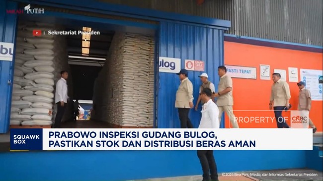 Video: Prabowo Inspeksi Gudang Bulog, Stok dan Distribusi Beras Aman