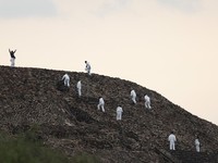Aksi penembakan terjadi di situs arkeologi Teotihuacan di Meksiko. Satu orang wanita yang merupakan warga Kanada tewas dan empat orang lainnya terluka, Selasa (21/4/2026). (REUTERS/Luis Cortes)