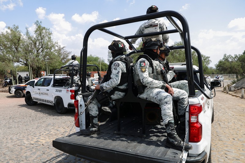 Aksi penembakan terjadi di situs arkeologi Teotihuacan di Meksiko. Satu orang wanita yang merupakan warga Kanada tewas dan empat orang lainnya terluka, Selasa (21/4/2026). (REUTERS/Luis Cortes)
