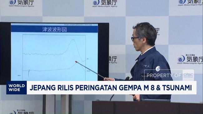 Video: Jepang Rilis Peringatan Gempa M 8 dan Tsunami