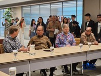 Menperin mengunjungi Apple Developer Academy di Jakarta, Selasa (21/4/2026). (CNBC Indonesia/Intan Rakhmayanti Dewi)