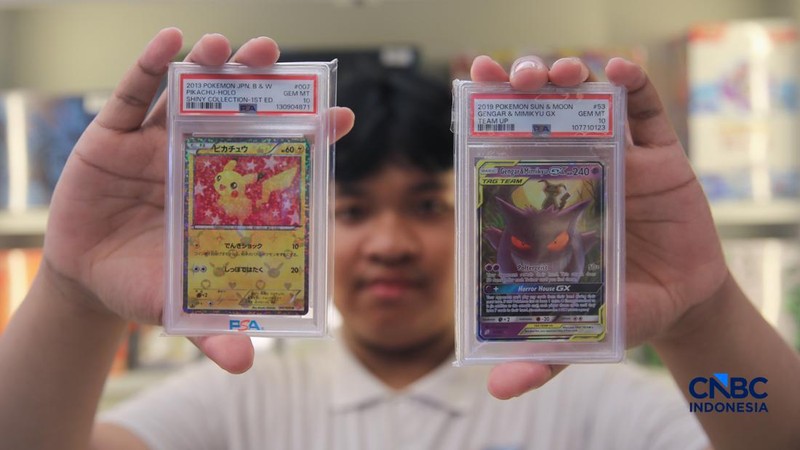 Penjualan kartu Pokemon pada toko ONcards di Mal Agora, Jakarta, Selasa (21/4/2026). (CNBC Indonesia/Faisal Rahman)