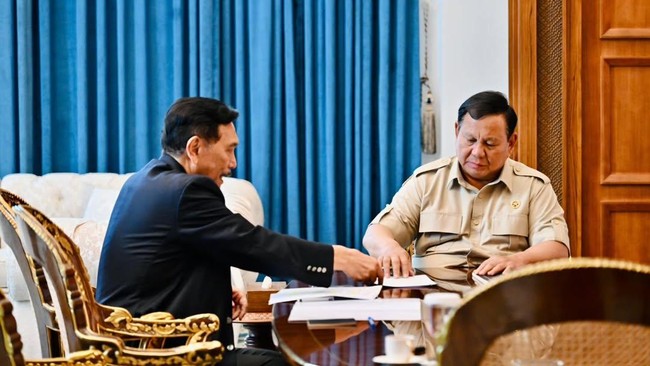 Prabowo Tiba-Tiba Empat Mata dengan Luhut, Ini yang Dibahas