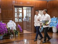 Sekretaris Kabinet (Seskab) Teddy Indra Wijaya menerima Menteri Ferry Juliantono di Jakarta, Senin (20/4/2026). (Tangkapan layar IG)