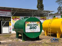 Tangki penyimpanan B50, di Wisma Balitsa, Lembang, Jawa Barat. Selasa (21/4/2026). (CNBC Indonesia/Firda Dwi Muliawati)