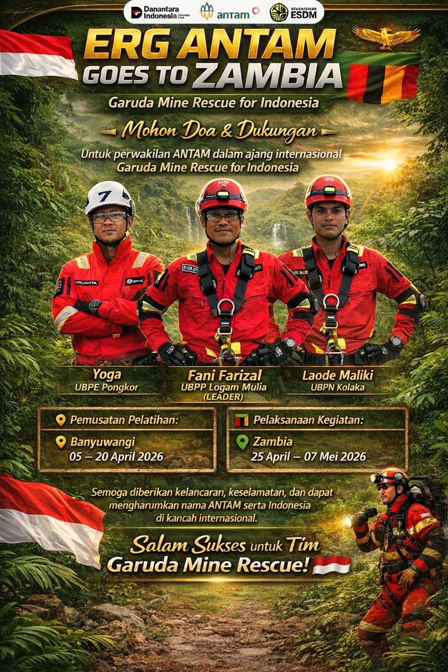 ANTAM Wakili RI di Ajang Internasional Mine Rescue Competition 2026