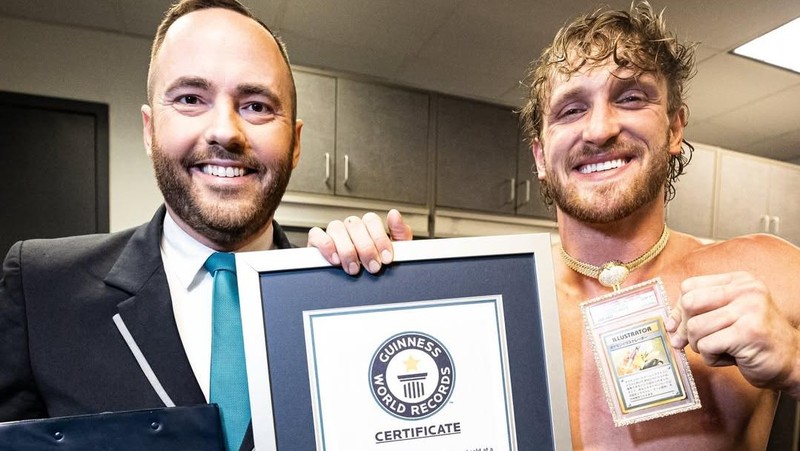 Dari Guinness World Records hingga debut WWE, Netflix hingga berita nasional, kartu ini dan aku telah menempuh perjalanan lintas generasi. (Tangkapan layar instagram @loganpaul)