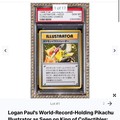 Kartu Pikachu Illustrator PSA 10. (Tangkapan layar instagram @loganpaul)