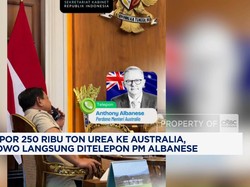 RI Ekspor Urea ke Australia, Prabowo Ditelepon PM Albanese