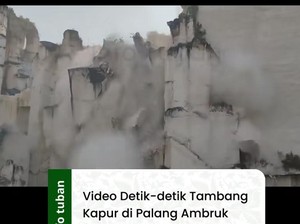 Viral Tebing Kapur Setinggi Puluhan Meter di Tuban Ambruk, Ini Faktanya