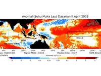 Analisis Dinamika Atmosfer Dasarian II April 2026 dirilis BMKG pada Kamis, (23/4/2026). (Dok. BMKG)