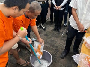 Bareskrim Musnahkan 5,9 Kg Sabu yang Diselundupkan ke Jatim