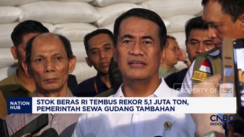 Stok Beras RI Tembus Rekor 5,1 Juta Ton, Pemerintah Sewa Gudang Tambahan