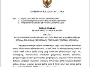 Gubernur Kaltara Bakal Denda Proyek APBD yang Pakai Material Tambang Ilegal