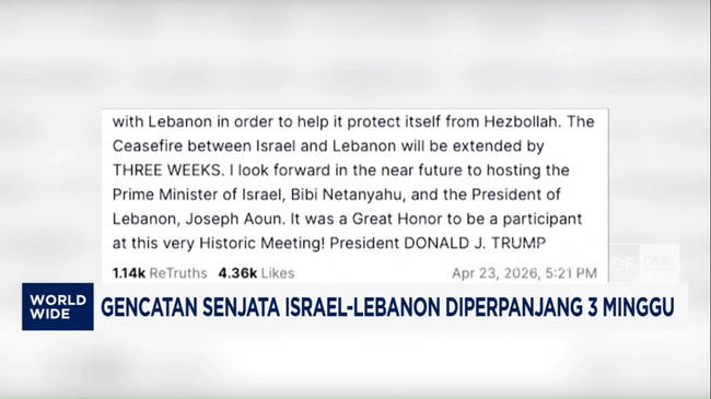 Video: Gencatan Senjata Israel-Lebanon Diperpanjang 3 Minggu