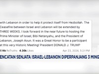 Gencatan Senjata Israel-Lebanon Diperpanjang 3 Minggu