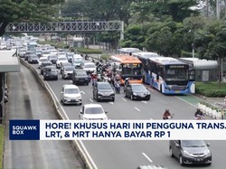 Hore! Hari Ini Naik Transjakarta, LRT, & MRT Hanya Bayar Rp 1