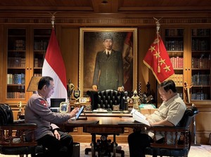Prabowo dan Kapolri Bicara 4 Mata di Hambalang, Ini yang Dibahas
