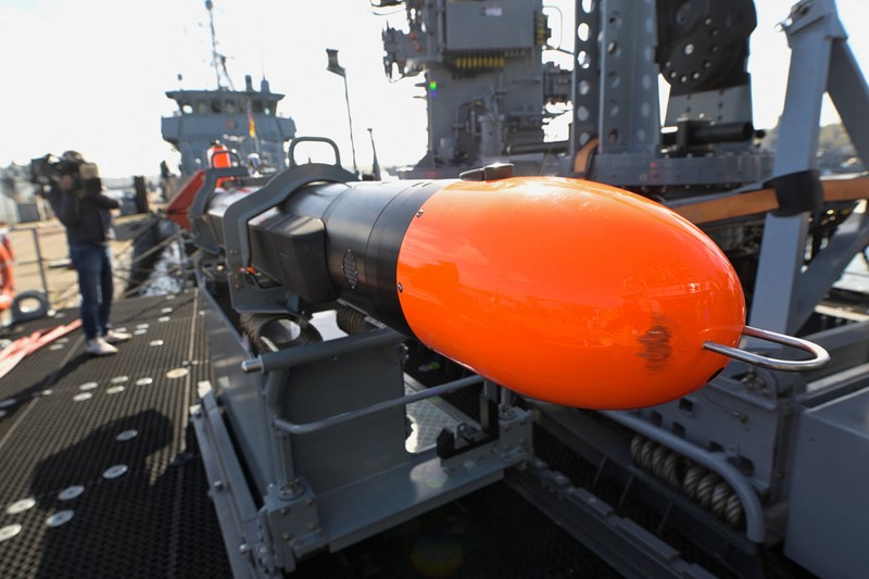 Pemandangan umum kapal-kapal di pangkalan Angkatan Laut Jerman di Kiel, Jerman, 23 April 2026. (REUTERS/Fabian Bimmer)