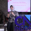 Direktur Human Capital PT Pegadaian Tribuana Tunggadewi, memberikan pemaparan dalam acara Top Women Fest 2026. Mengusung tema "A Celebration of Powerful Women: Strong Women, Strong Economy" di Area Relief Sarinah, Jakarta, Sabtu (25/4/2026). (CNBC In