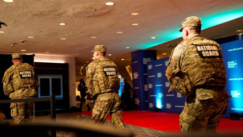 Seorang agen Secret Service Amerika Serikat (AS) dilaporkan tertembak di acara White House Correspondents' Dinner pada Sabtu (26/4/2026) malam. (REUTERS/Bo Erickson)