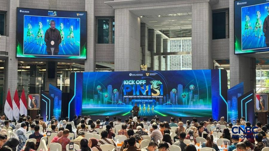 Bank Indonesia menggelar diskusi Percepatan Intermediasi Indonesia (PINISI) di Grha Bhasvara Icchana, kantor pusat BI, Jakarta Pusat. (CNBC Indonesia/Robertus)