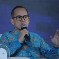 Corporate Affairs Director PT Frisian Flag Indonesia, Andrew Saputro dalam acara CNBC Indonesia Food Summit 2026, di Menara Bank Mega, Jakarta, Senin, (27/4/2026). (CNBC Indonesia/Tri Susilo)