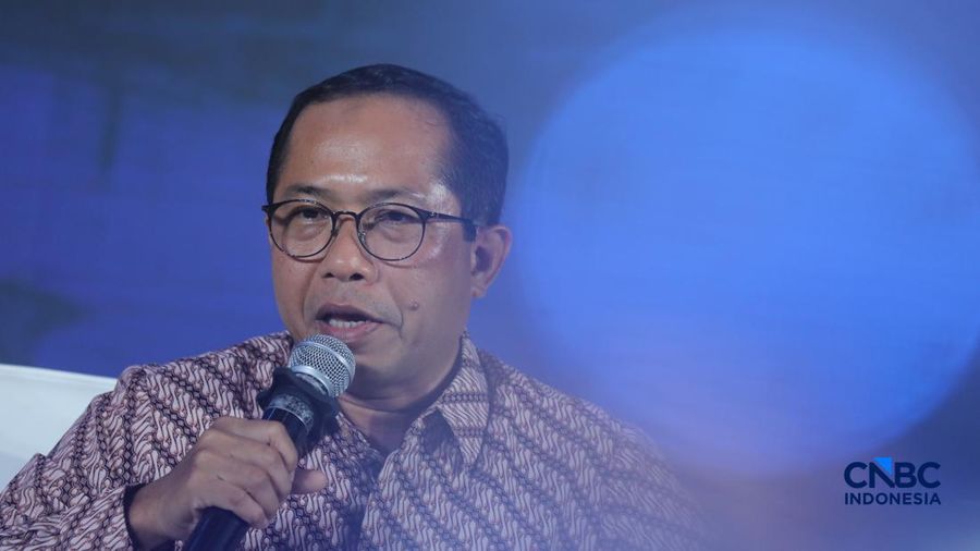 Direktur Operasi dan Pengembangan PT Garam (Persero), Syaifuddin dalam acara CNBC Indonesia Food Summit 2026, di Menara Bank Mega, Jakarta, Senin, (27/4/2026). (CNBC Indonesia/Tri Susilo)