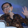 Direktur Operasi PT Pupuk Indonesia (Persero), Dwi Satriyo Annurogo dalam acara CNBC Indonesia Food Summit 2026, di Menara Bank Mega, Jakarta, Senin, 27/4. (CNBC Indonesia/Tri Susilo)