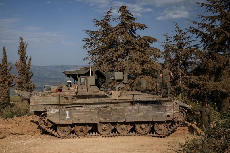 Smoke rises in Lebanon following an Israeli strike, as seen from the Israeli side of the Israel-Lebanon border, in northern Israel, April 26, 2026. REUTERS/Shir Torem
