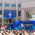 Menko Perekonomian, Airlangga Hartarto dalam diskusi Percepatan Intermediasi Indonesia (PINISI) di Grha Bhasvara Icchana, kantor pusat BI, Jakarta Pusat. (CNBC Indonesia/Robertus)