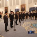 Pelantikan Pejabat Negara/Pemerintah oleh Presiden RI, Istana Negara, Jakarta, Senin (27/4/2026). (CNBC Indonesia/Muhammad Sabki)