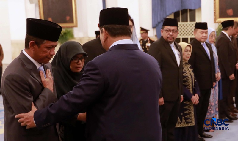 Pelantikan Pejabat Negara/Pemerintah oleh Presiden RI Prabowo Subianto. (CNBC Indonesia/Muhammad Sabki)
