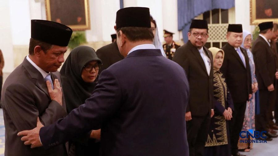 Pelantikan Pejabat Negara/Pemerintah oleh Presiden RI Prabowo Subianto. (CNBC Indonesia/Muhammad Sabki)