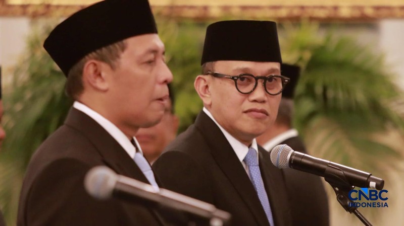 Pelantikan Pejabat Negara/Pemerintah oleh Presiden RI Prabowo Subianto. (CNBC Indonesia/Muhammad Sabki)