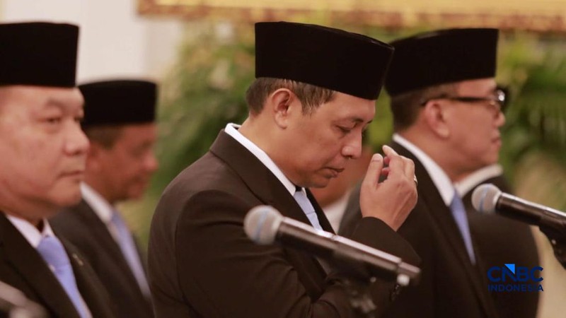 Pelantikan Pejabat Negara/Pemerintah oleh Presiden RI Prabowo Subianto. (CNBC Indonesia/Muhammad Sabki)