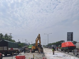 Peninggian Jalan Kaligawe, Jalur Semarang-Demak Ruas Genuk Contraflow 10 Hari