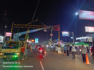 Turunan Silayur Dipasang Portal Batas Tinggi Kendaraan, Maksimal 3,5 Meter