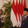 Presiden Prabowo Subianto saat pelantikan Pejabat Negara/Pemerintah di Istana Negara, Jakarta, Senin (27/4/2026). (CNBC Indonesia/Muhammad Sabki)