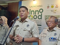 Wakil Menteri Pertanian (Wamentan) Sudaryono saat konferensi pers di Auditorium Kementan, Jakarta, Senin (27/4/2026). (CNBC Indonesia/Martyasari Rizki)
