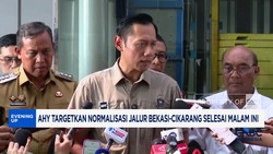 AHY Targetkan Normalisasi Jalur Bekasi-Cikarang Selesai Malam Ini
