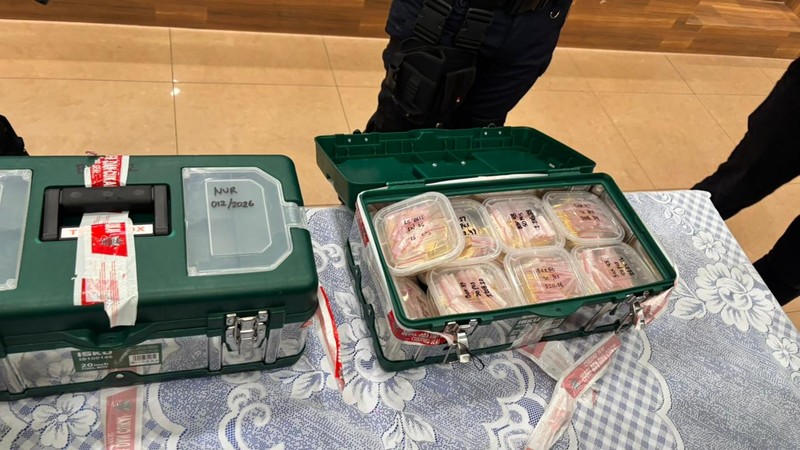 Konferensi pers penindakan ekspor 190 kilogram emas dan perhiasan, Selasa (28/4/2026). (CNBC Indonesia/Zahwa Madjid)