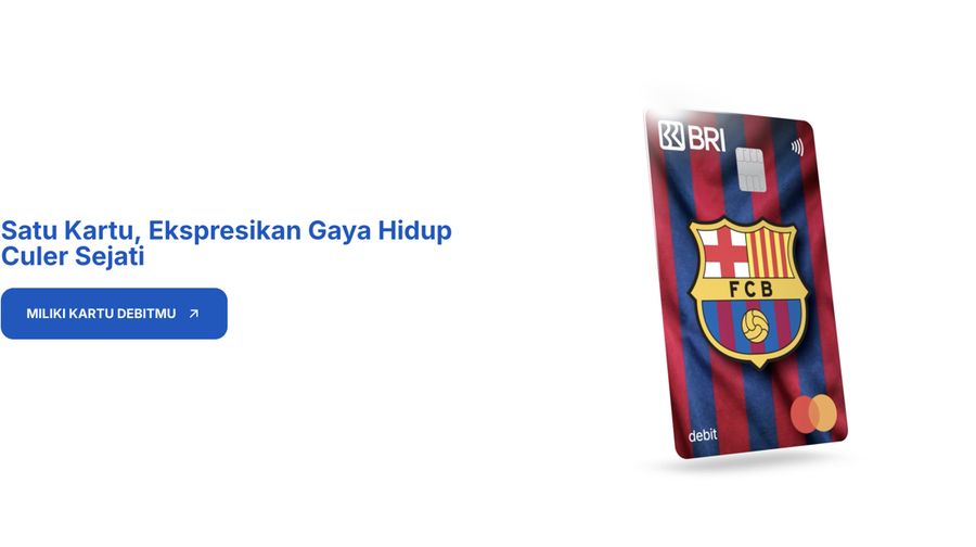 Kartu debit BRI Barcelona. (Dok. BRI)